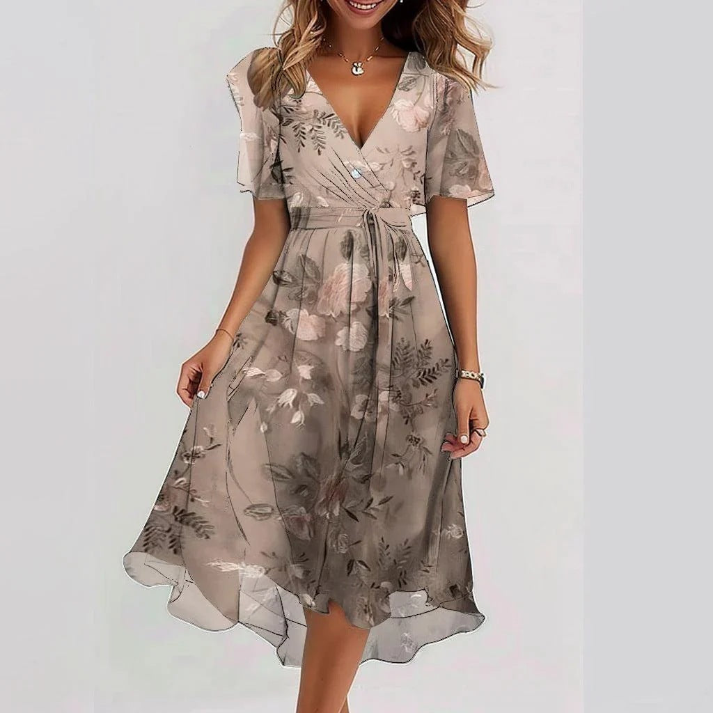 Aubrey™ Elegant Printed Dress