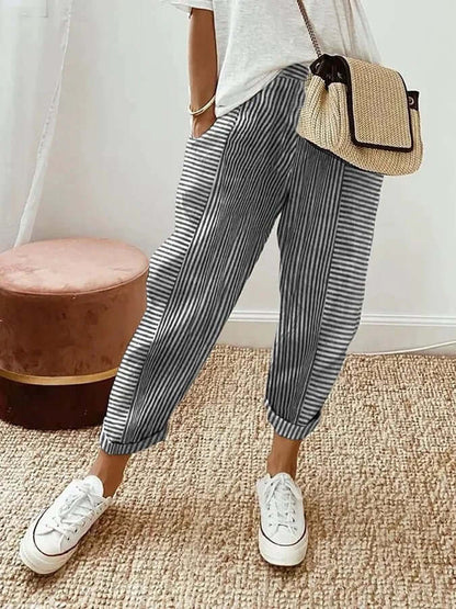 Striped trousers