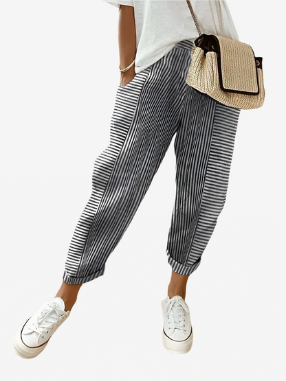 Striped trousers