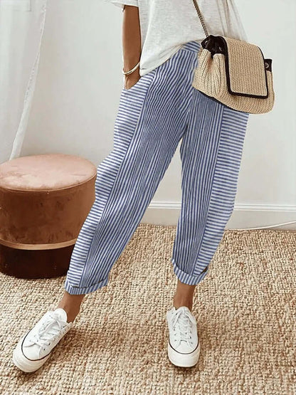 Striped trousers