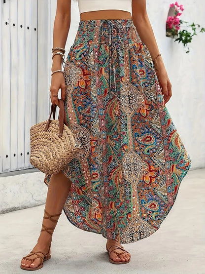 Coloured boho skirt