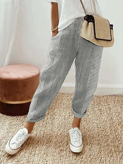 Striped trousers
